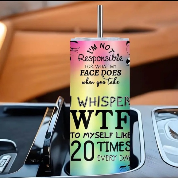 Funny Stainless Steel Tumbler NIB 20oz - Picture 3 of 6